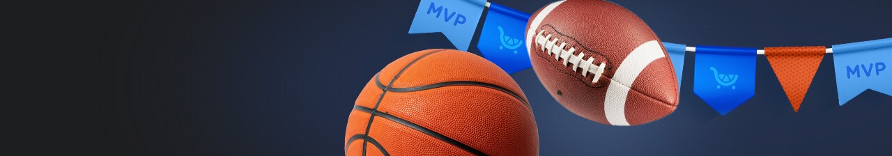 Sign Up and Play Sports Balls with MVP banner imagery