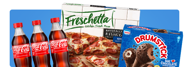 Clip coupons for summer on top items like Coca-Cola, Freschetta pizza and Nestle Drumsticks.