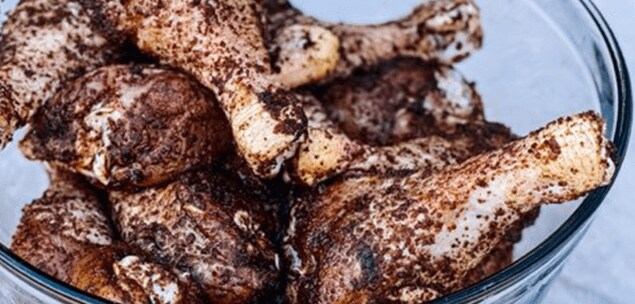 Grilled Chicken Drumsticks with a Brown Sugar Coffee Rub