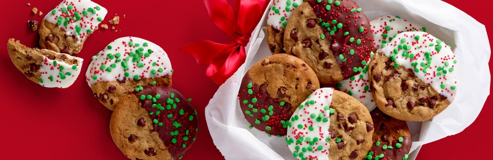 Peppermint Dipped Cookies
