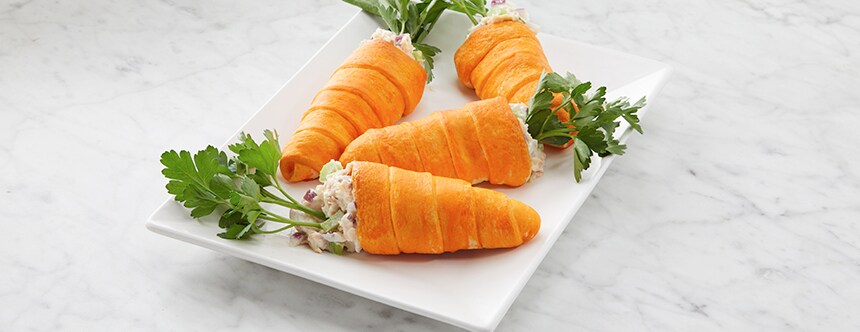 Crescent Roll Carrots with Chicken Salad Recipe
