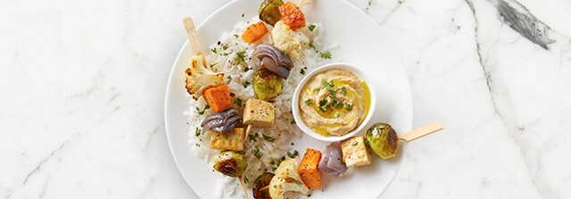 Roasted Vegetable Kabobs with Tofu Recipe