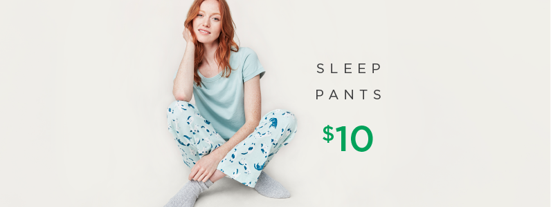woman in sleep pants