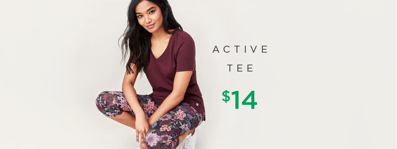 woman in active tee