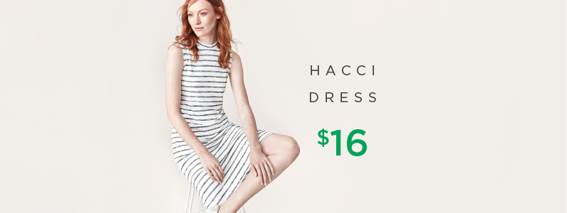 woman in hacci dress