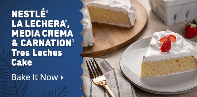 Nestle La Lechera, media creama and carnation Tres Leches Cake Recipe
