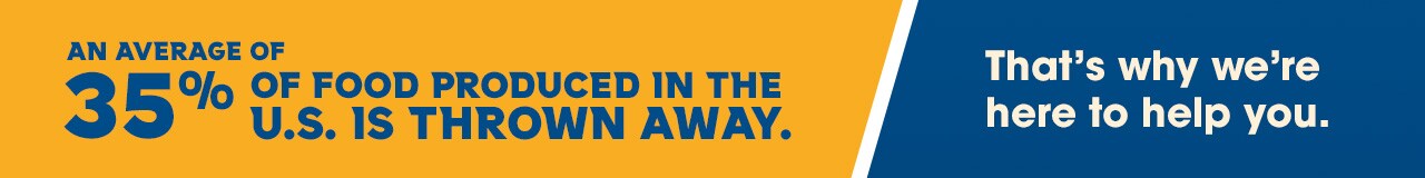 An average of thirty five percent of food produced in the US is thrown away