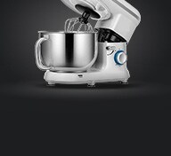 Electric mixer on black background