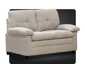 cream couch on black background
