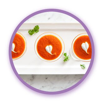 Roasted Red Pepper Soup Shooters