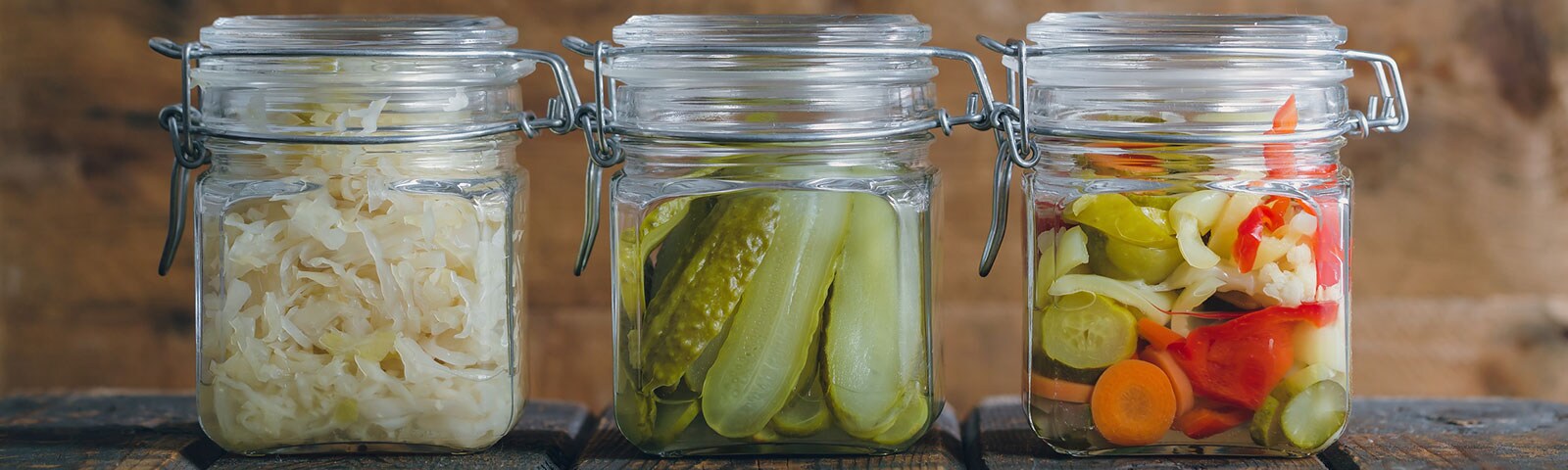 Latch lid jars with pickled veggies Latch lid jars with pickled veggies