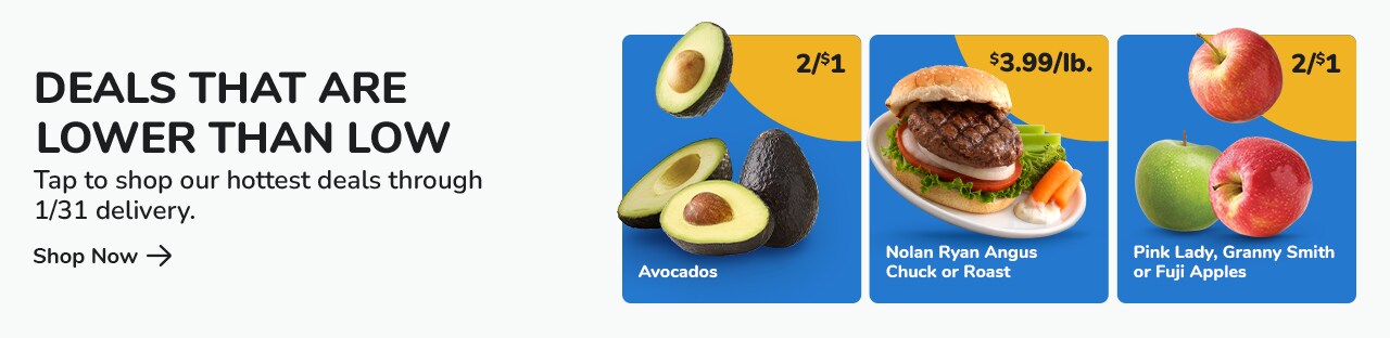 Discover deals that are lower than low and shop through 1/31 delivery