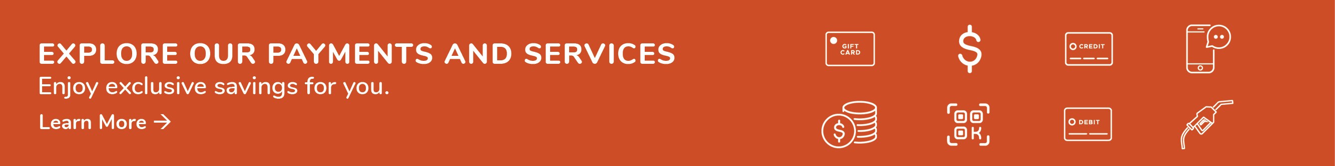 Explore our payments and services