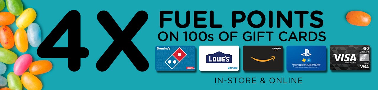 4 Times Fuel Points on Gift Cards