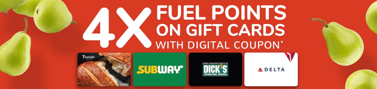 4X Fuel Points on Gift Cards