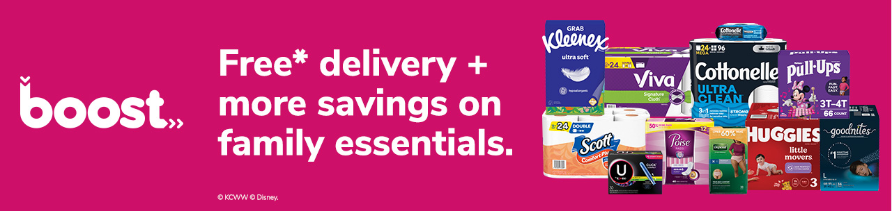 boost free delivery plus more savings on family essentials